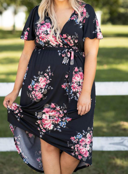 FLORAL DRESS (PLUS)