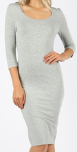 Load image into Gallery viewer, Scoop neck dress (Grey)
