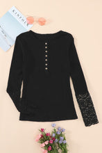 Load image into Gallery viewer, crochet lace sleeve top
