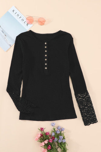 crochet lace sleeve top