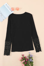 Load image into Gallery viewer, crochet lace sleeve top
