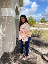 Load image into Gallery viewer, White floral blouse
