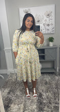 Load image into Gallery viewer, Lime floral dress
