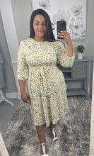 Load image into Gallery viewer, Lime floral dress
