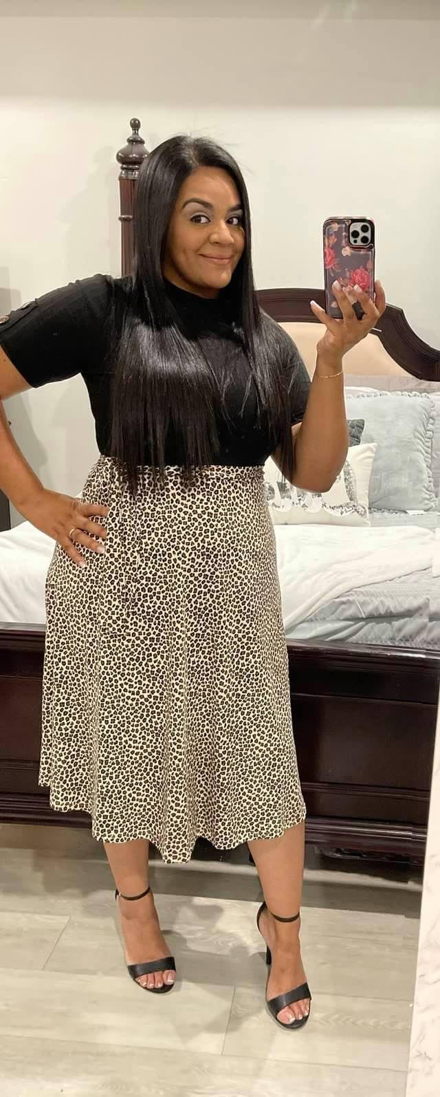 Black Cheetah print dress