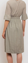 Load image into Gallery viewer, Bell sleeve olive dress
