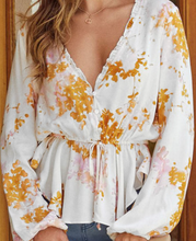 Load image into Gallery viewer, White floral blouse
