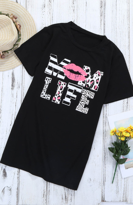 Mom Life T-Shirt (BK)